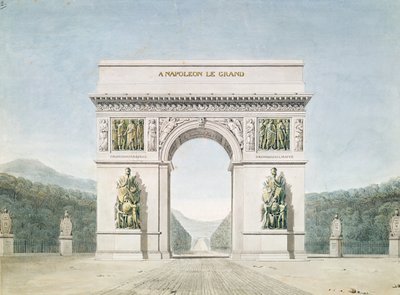 Design for the Arc de Triomphe with a Wooded Background by Jean Francois Therese Chalgrin